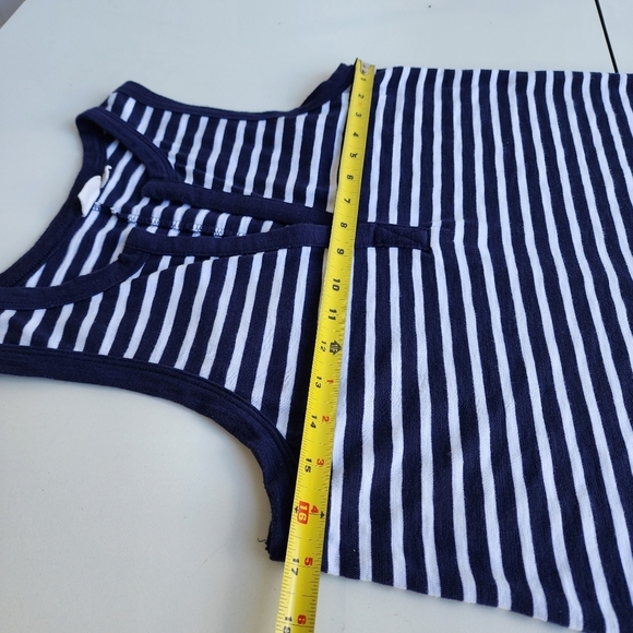 Gap Navy Blue White Stripe Knit Stretch Maxi Dress Shirt Long Dress Sleeveless S - Picture 11 of 14